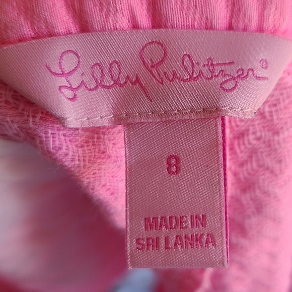 SALE!! Lilly Pulitzer Pink Textures Addie Shorts - Picture 2 of 8